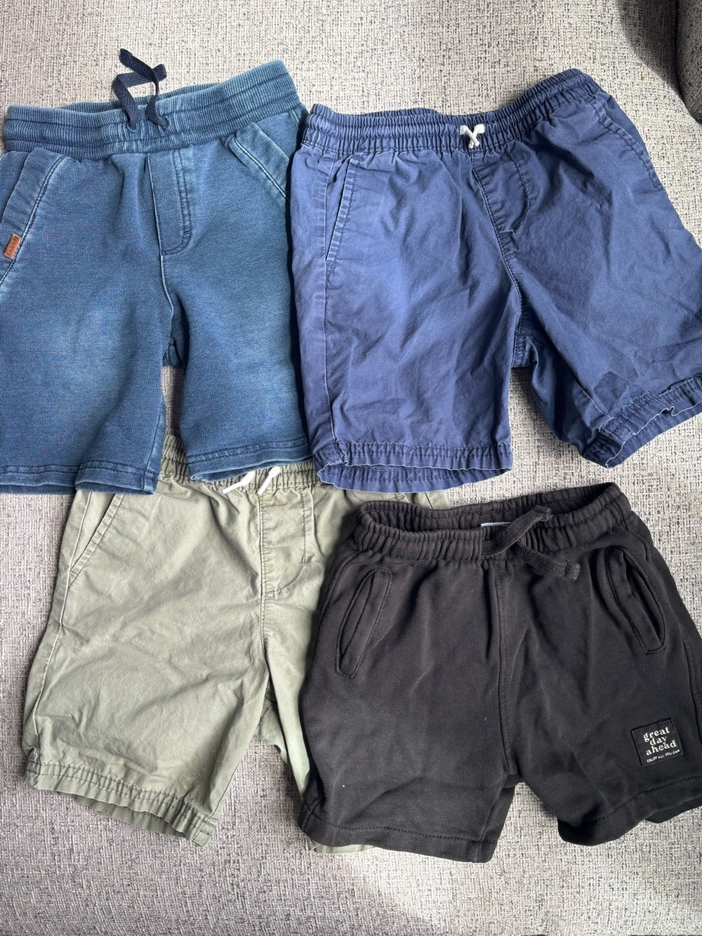 Blue, Green & Black Kids Shorts Bundle (Size: 4T & 5)
